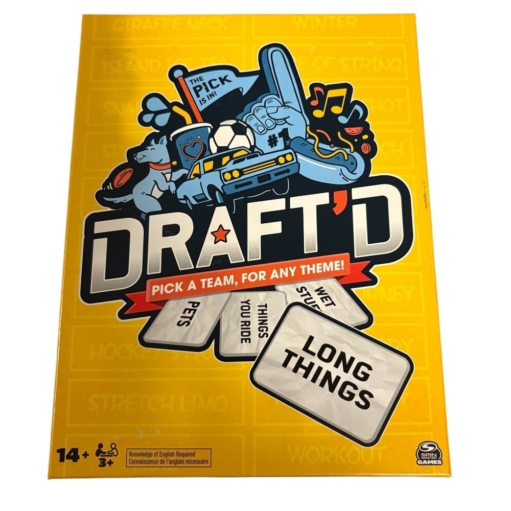 Spin Master Games, Draft’d, a Drafting Party Game for Everyone, Ages 14+ NEW